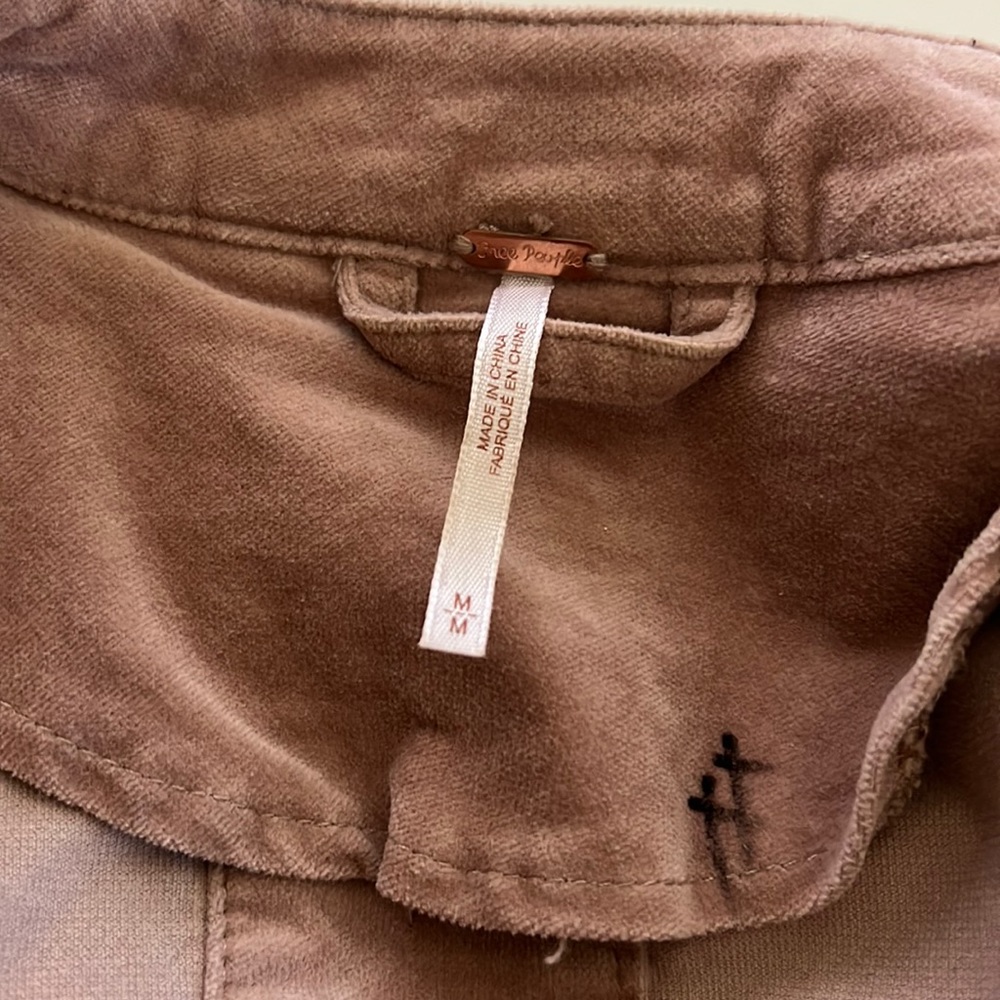 Free People military blazer uncut cord jacket - Picture 4 of 8